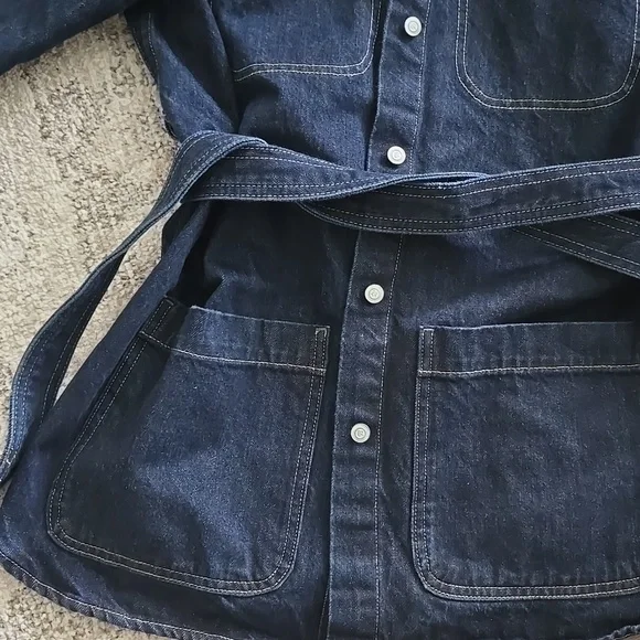 Banana Republic Belted Denim Jacket Size M - Picture 2 of 6